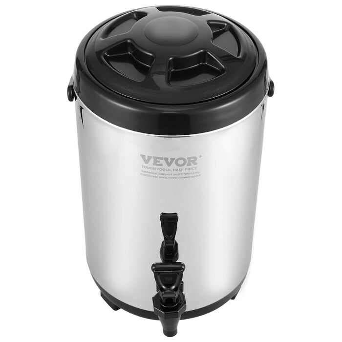Диспенсер для гарячих та холодних напоїв VEVOR 17.2 л, нержавіюча сталь. Диспенсер для води, кави, молока, соку. Ізотермос 7.6 л