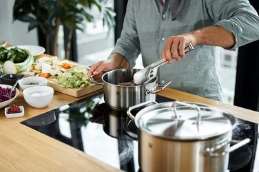 Набір каструль ZWILLING Twin Classic 5-ти частинний, з кришкою, для індукційних плит, не покритий, з нержавіючої сталі, срібний