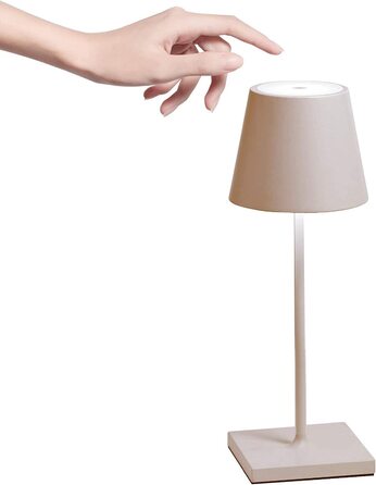 Zafferano Poldina Pro Mini - Бездротова LED-лампа для дому та вулиці, білий колір, регулювання яскравості, 30 см