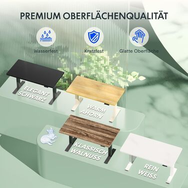 Регульований стіл FLEXISPOT 160x80 см з гачками та стільницею 25 мм, LED-дисплеєм та функцією пам'яті (Акорн, Білий)