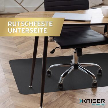 Захисна килимок для офісного крісла Kaiser Bodenschutzmatte, 120 x 130 см, чорний, Made in Germany