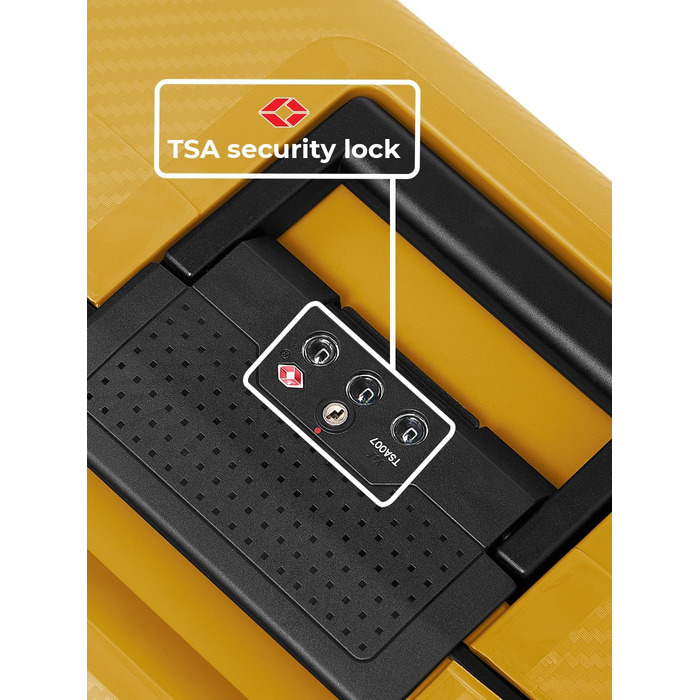 Набір валіз REDOLZ Hartschalen 3-в-1 (L/M/S) з TSA-замком | Жовтий | З поліпропілену | 75/65/55 см