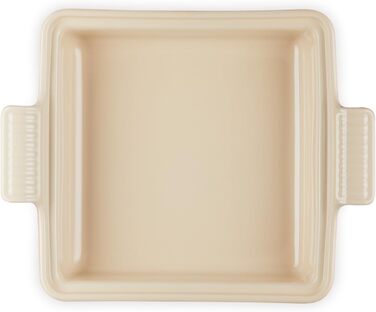 Каструля Le Creuset Heritage з кришкою, квадратна, 22.9 см, біла (колір вишня)