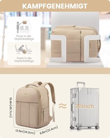 Рюкзак для ручної поклажі OVEVOOK: місткий, 40л, для ноутбука 17