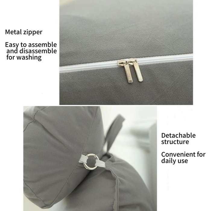 Зручне крісло-мішок з підголівником та кишенею, ергономічне крісло для читання, відпочинку, офісу (75x40x50 см, Коричневе)