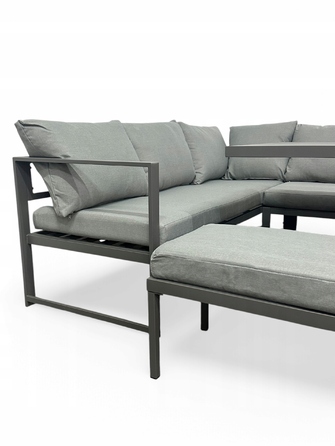 Комплект садових меблів sOTEGRANDE з металу, сірий, 5 предметів, MTG Trade Group