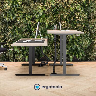 Регульований стіл Ergotopia Desktopia: ручне регулювання висоти, ширина під будь-яку стільницю (білий)