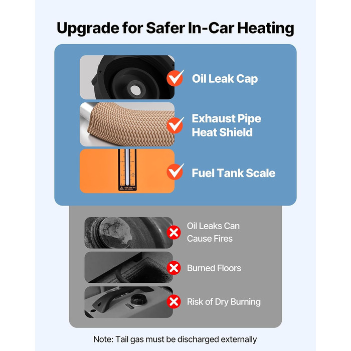 Електрична дизельна піч опалення VEVOR 12V 5-8kW з LCD-дисплеєм, пультом дистанційного керування та Bluetooth-APP (базова модель)