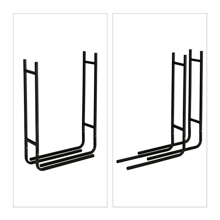 Стильна металева полиця для дров Relaxdays