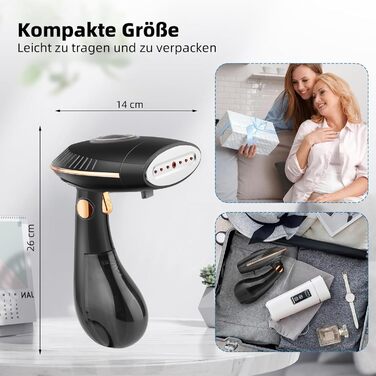 Відпарювач для одягу Steamer 1500W: портативний відпарювач з потужністю 25 г/хв | Без прасувальної дошки | Для дому та подорожей