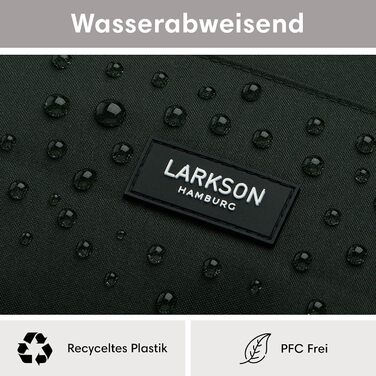 Рюкзак шкільний LARKSON для дівчаток і хлопчиків підлітків - No 3 - Рюкзак жіночий і чоловічий для школи - 16 Відділення для ноутбука - виготовлено з переробленого ПЕТ - водовідштовхувальний (темно-зелений)