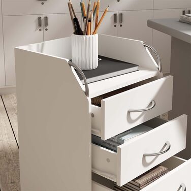 Роликовий контейнер Vicco Gwendolyn, білий, 40 x 36 см, з 4 висувними ящиками