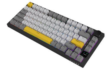 Бездротова механічна клавіатура Ajazz AK820 PRO 75% Flying Fish Switch Black RGB (AK820PRO-FF-BGY)