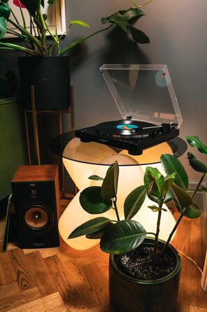 Програвач вінілу Audio-Technica LP60XBTBK з Bluetooth, повністю автоматичний, ремінний привід, стерео, чорний