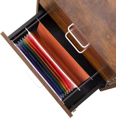 Шафа для документів на колесах SogesHome, мобільний контейнер для офісу, 3 висувні ящики, білий, з замком, для дому та офісу (Вінтаж)