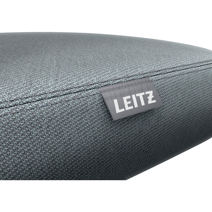 Офісний стілець Leitz Ergo Active з піною подвійної щільності, регульована висота 57-82 см, оббивка з переробленого матеріалу (110 кг), колір світло-сірий