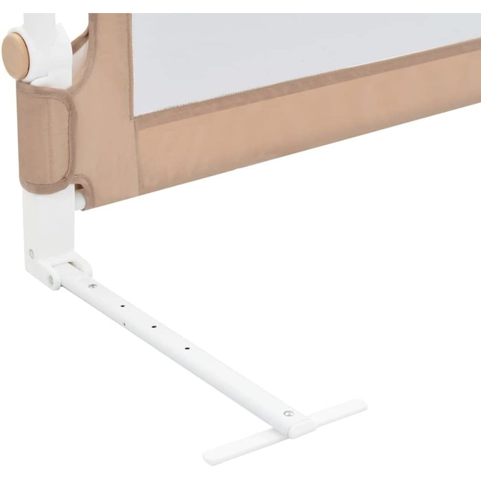 Бортик для ліжка VidaXL 150x42 см, бежевий (Taupe) - захист для дитячого ліжечка та ліжка для малюків з поліестеру