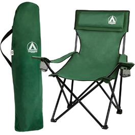 Крісло для кемпінгу Zamper 150 кг складне рибальське крісло та складаний стілець зі знімним підстаканником і подушкою для риболовлі та кемпінгу