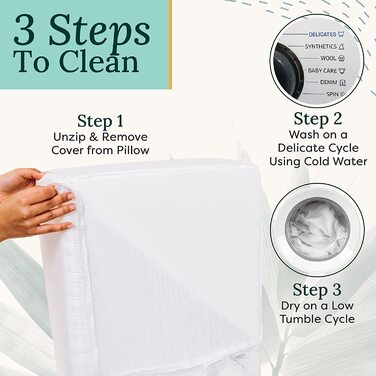 Бамбукове подушка-валик під ноги та коліна Zen - для підйому ніг та зняття напруги - зручна подушка-валик для ліжка та дивану - знімний чохол