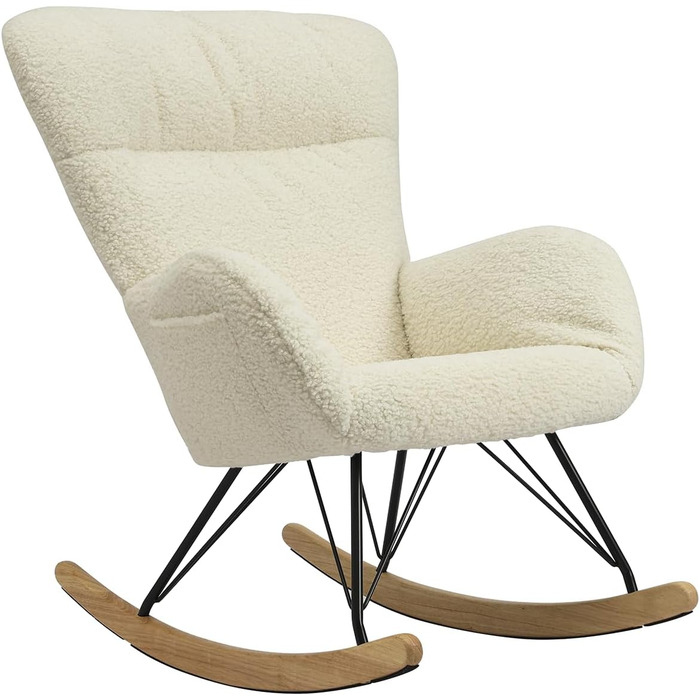 Шкільний крісло-гойдалка Vielllliving для спальні, 150 кг, темно-сірий (бежевий), 93.5x100x55 см