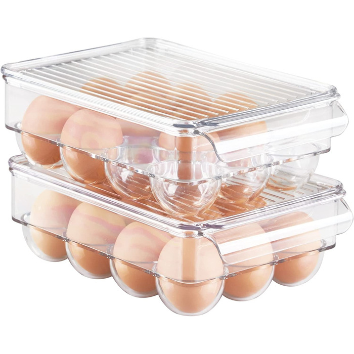 Контейнери для овочів і яєць IDesign 71640EU пластикові прозорі