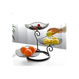 Двоярусна кошик для фруктів PEALOV, декоративна підставка для лотків для фруктів, полиці для фруктів, підставка для овочевих закусок для кухні, спиралевидная підставка