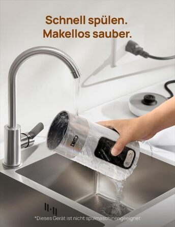 Dreo електричний спінювач молока 8-в-1 для лате арт, 270 мл, з підігрівом, LED, білий