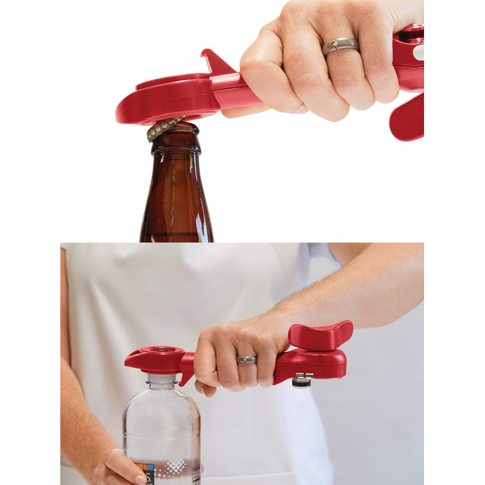 Відкривач Kuhn Rikon Auto Safety Master для банок, пляшок та скляних банок, чорний, 22,9 x 7 см