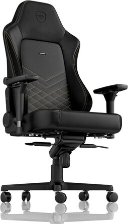 Noblechairs HERO: ігровий крісло, офісне крісло, крісло для роботи - PU-шкіра, чорний/золотий