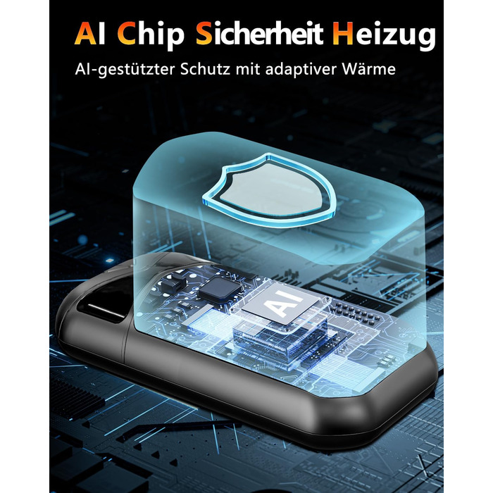 Електричні грілки для рук DDKJ, 2 шт., 7000mAh, магнітні, з 3 рівнями нагріву до 55°C, для дітей, чоловіків та жінок (чорні)