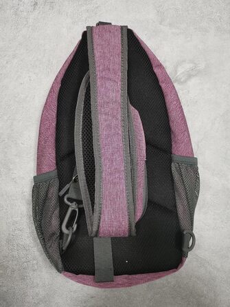 Рюкзак WATERFLY Sling Сумка Плечовий рюкзак Сумка через плече Регульований ремінь рюкзака Туристичний нагрудний рюкзак для чоловіків і жінок Фіолетовий