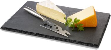 Шиферна тарілка - Ніж для сиру - набір з 2 предметів 33x23x2.5 см