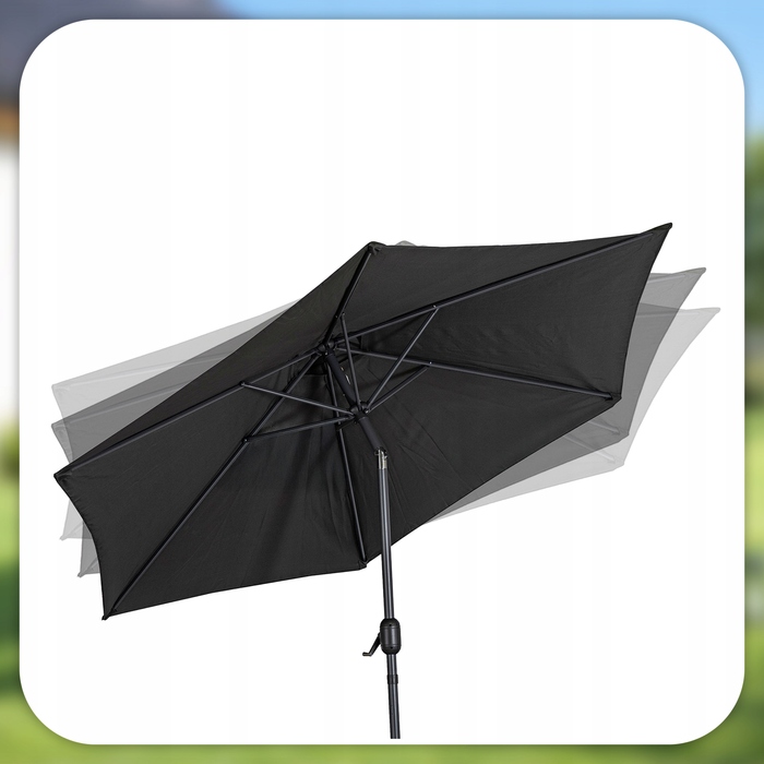 Комплект садових меблів MEBEL ELITE, тканина, чорний, 8 предметів