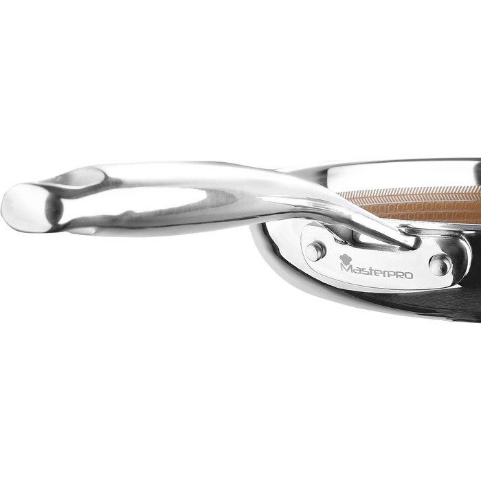 Набір сковорідок MasterPRO GIRO (20+24 см) з антипригарним покриттям ILAG, 3-шарове, індукційне, для духовки, без PFAS/PFOA/PTFE, з нержавіючою ручкою