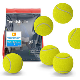 Тенісні м'ячі TK Group Тімо Клінглера для змагань і тренувань, тенісний м'яч жовтого кольору для собак і дітей-Аксесуари для тренувань 9x