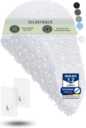 Килимок для ванни SilverRack 69x36 см (прозорий) - нековзний, можна прати в машині