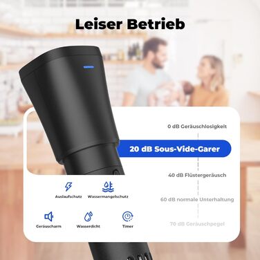 Су-від кухонний прилад Sous Vide Garer Stick 1000W з резервуванням, прецизійний посуд для приготування їжі, іммерсійний циркулятор