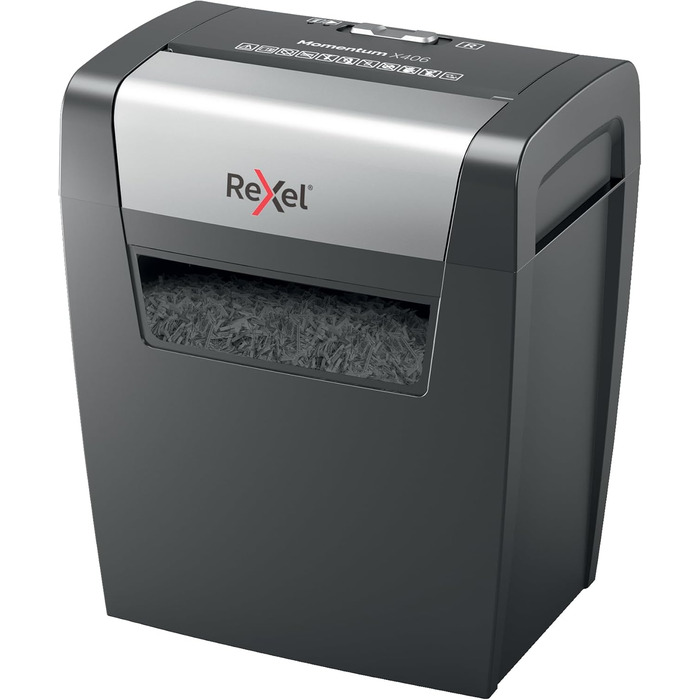 Шредер Rexel Momentum X308: безпечний знищення документів, P3, 9 A4, 15л, чорний
