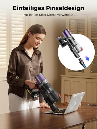 Бездротовий пилосос Proscenic P16: акумуляторний, 550W, 65 хв роботи, гнучкий згин, GreenEye, антизаплутувальна насадка, для килимів, твердих поверхонь, шерсті тварин, синій