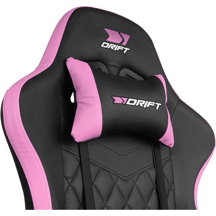 Ігровий крісло DRIFT GAMING DR35 - комфорт та підтримка для геймерів, чорно-сірий колір, з подушками для спини та шиї, регульоване, на міцній базі, з підлокітниками