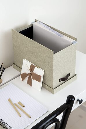 Йохан підвісна коробка для зберігання з кришкою-стильна архівна коробка, в яку входять 8 степлерів-підвісна коробка для зберігання папок з ДВП і паперу- (бежевий)