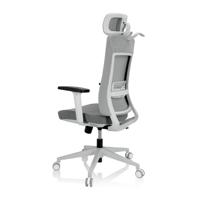 Офісне крісло COMFIO WMH з сірої сітчастої тканини / тканини hjh OFFICE
