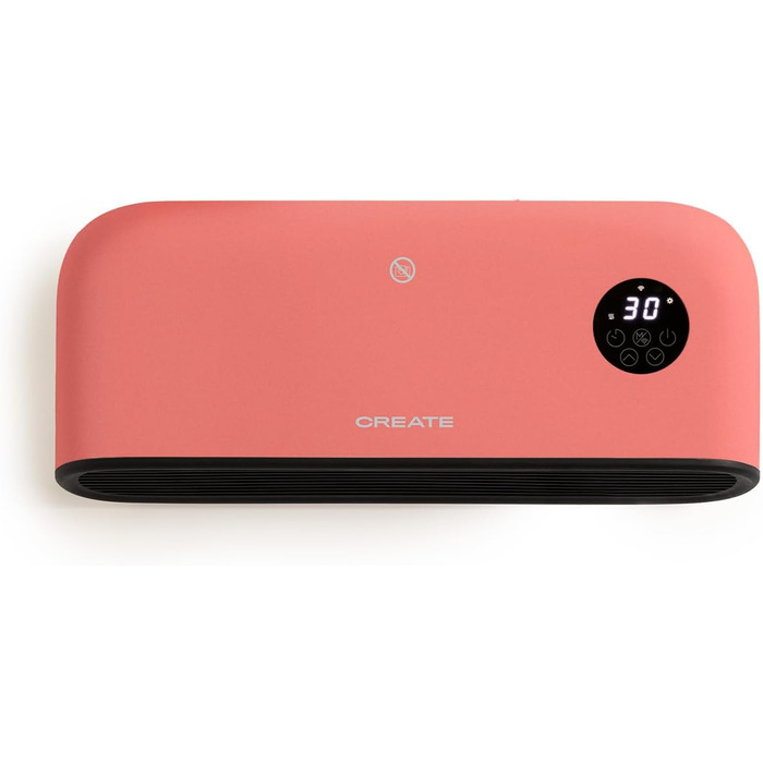 Електрична тепла стіна/підлога з Wi-Fi, салатовий колір, керування через додаток, до 20 м², датчик відкриття, захист від перекидання, 3 режими, LCD-дисплей, 2000W (Терракота)