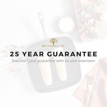 Сковорода-гриль Barbary & Oak BO800256GRN з емальованим покриттям, 23 см, зелений