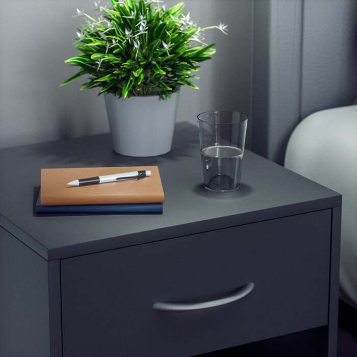 Тумбочка кіль антрацит 41x39x28см