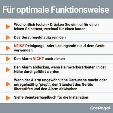 Детектор чадного газу Fire Angel FA3820 з батареєю на 10 років - для дому та подорожей, портативний CO-детектор та сповіщувач, білий