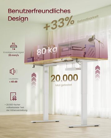 Стол для роботи VASAGLE з регулюванням висоти, USB-C, підставка для розеток, стоячий стіл, нагадування про перерви, 3 пам'яті, 160x80 см, золотий дуб