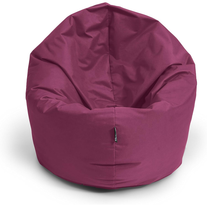 В 1 з наповнювачем Seat Cushion Floor Cushion Крісло BeanBag (діаметр 100 см, винно-червоний), 2