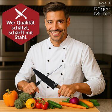 Набір ножів Rügen Mühle Premium Design 7 предметів з акації та нержавіючої сталі, з підставкою (Messerblock)