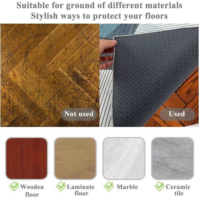 Килимок для захисту підлоги під стілець: 90x120 см, антиковзаюча підкладка для офісного/ігрового крісла, килимок для захисту від подряпин